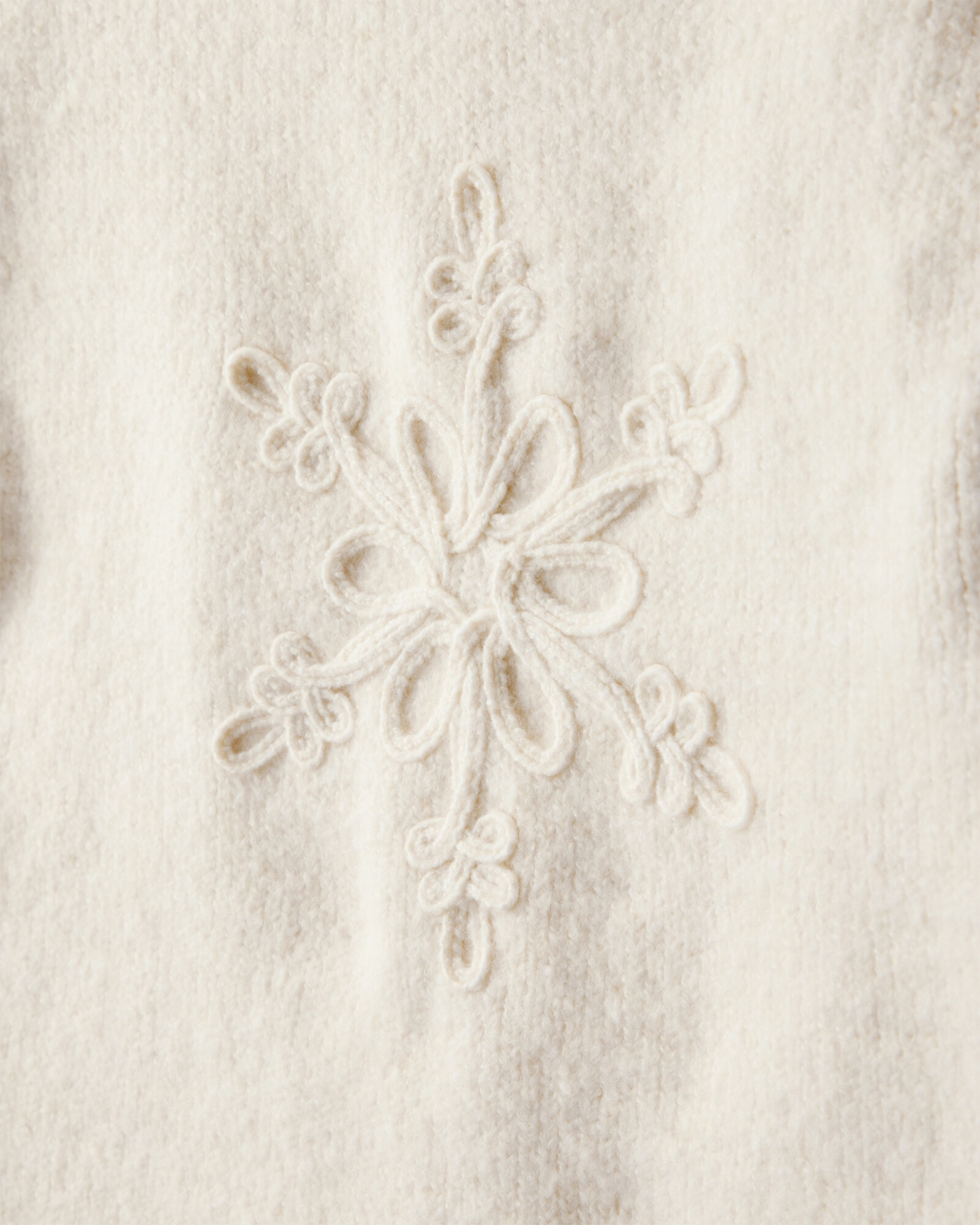 Buzo de punto, crema, bordado Sin color