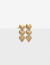 Aros Colgantes Largos Con Dijes Aros Largos Metal Corazón Multicharm - Dorado