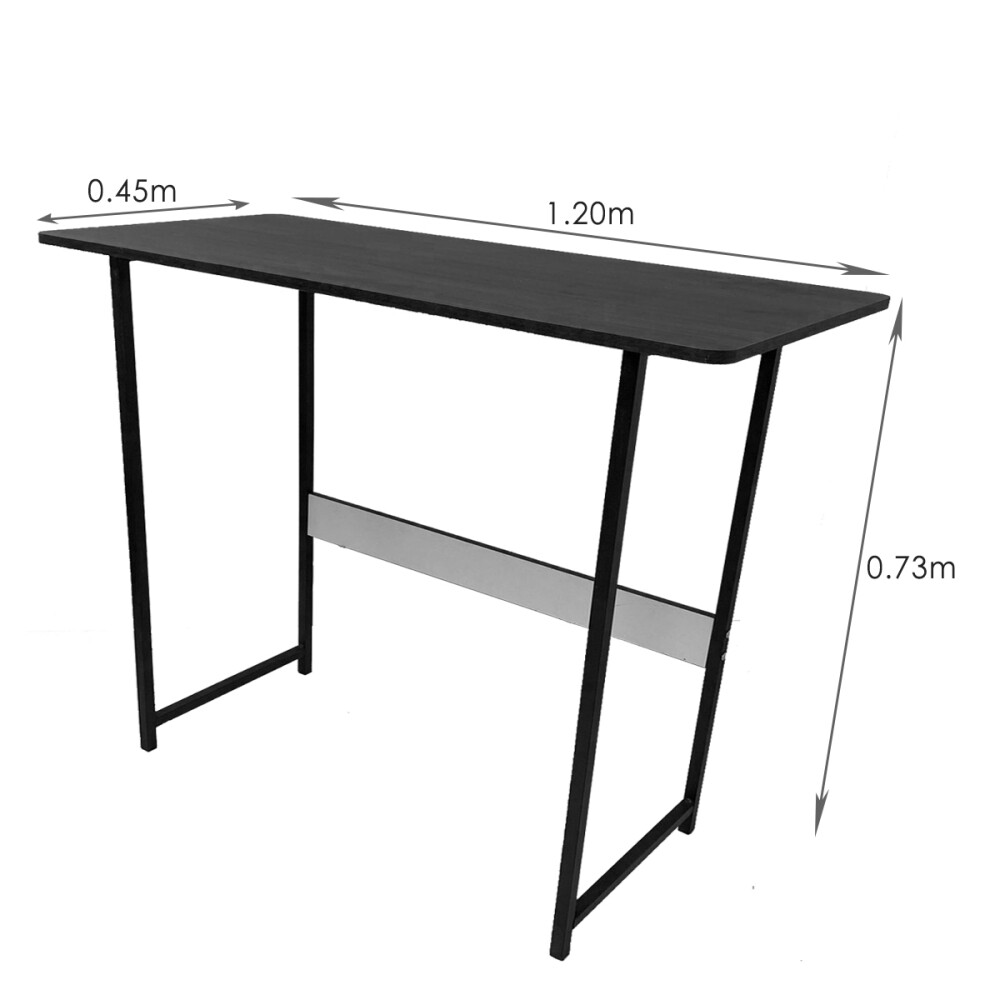 Escritorio mdf y metal 1,20m Negro