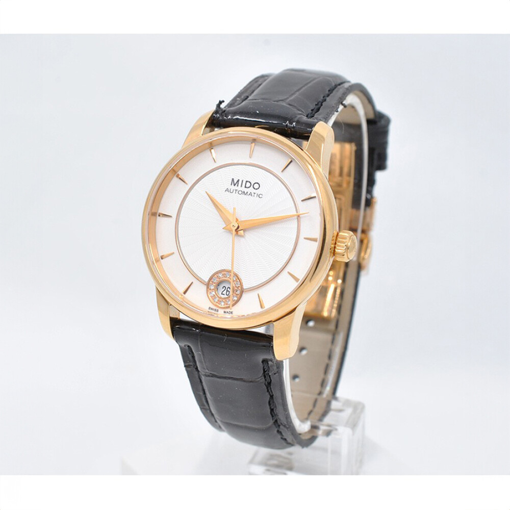 Reloj Mido Baroncelli Diamonds Lady M007207 Automatic 33 Mm. Rose Gold. Pvd Coating With Box Reloj Mido Baroncelli Diamonds Lady M007207 Automatic 33 Mm. Rose Gold. Pvd Coating With Box