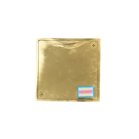 Rejilla bronce pulida con base lisa 10x10 cm Rejilla Bronce Pulida Con Base Lisa 10x10 Cm