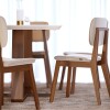 Silla de Comedor Classic - Línea Manhattan - Tela Bouclé/Natural