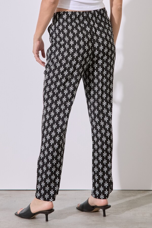 Pantalon Print BLANCO/NEGRO