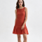 Vestido Kamar Rojo Anaranjado