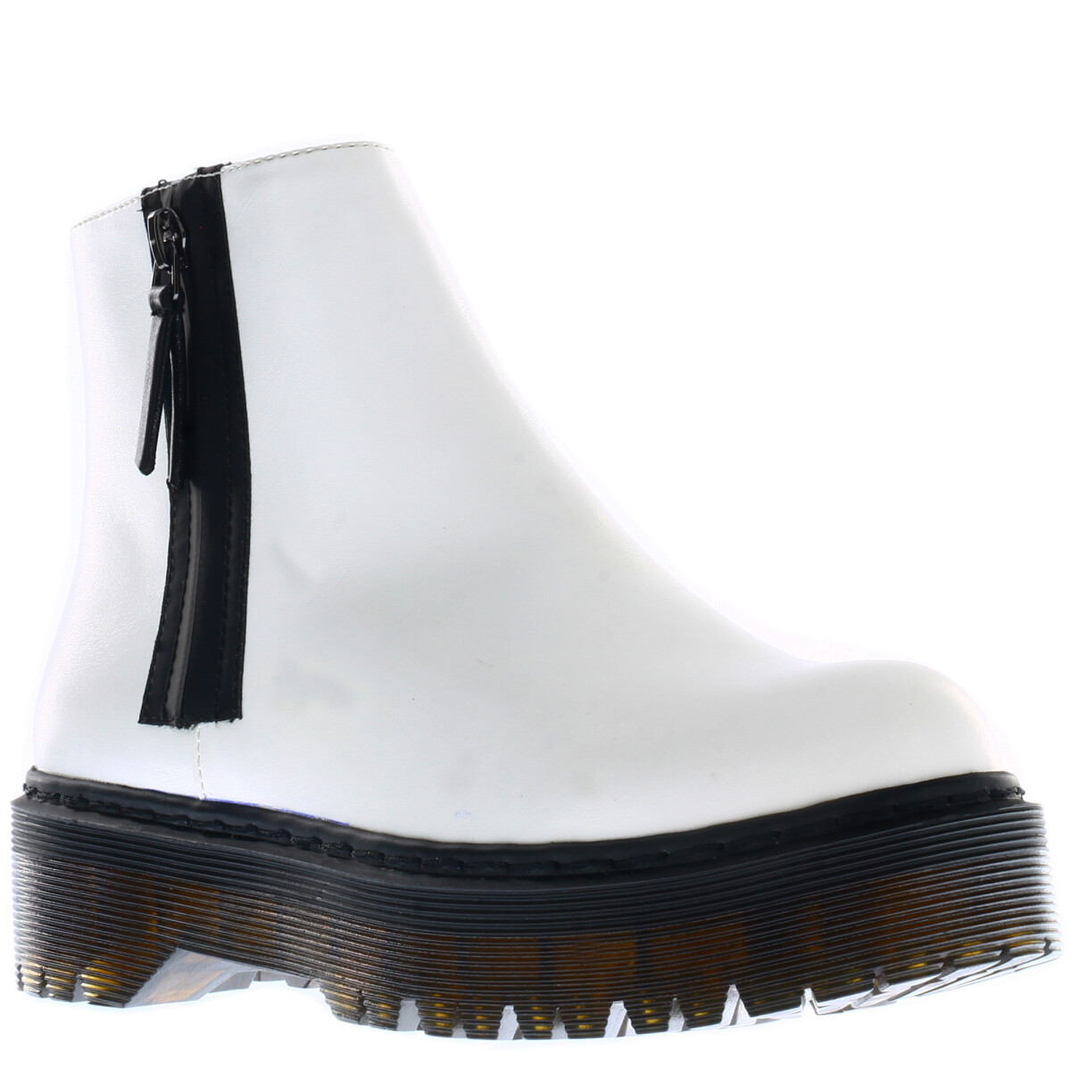 Bota de Mujer Miss Carol ZETA estilo chelsea en charol - Blanco 