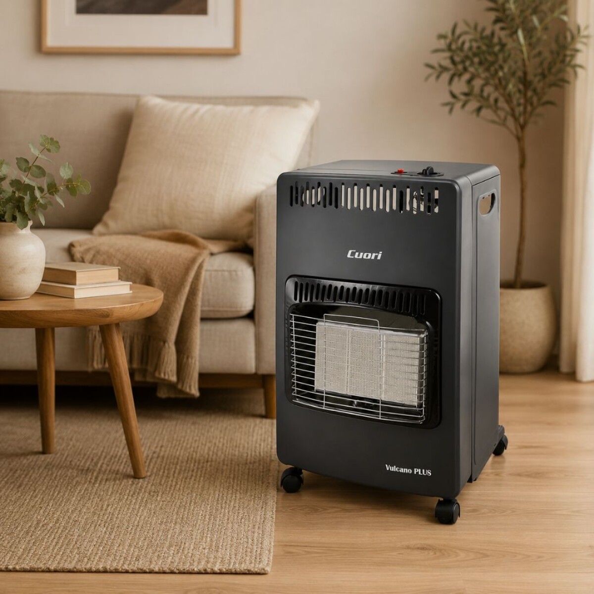 ESTUFA SUPER GAS CUORI VULCANO CUO 1015 - NEGRO 