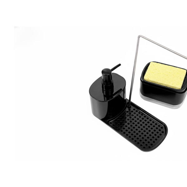 Dispensador de Jabón 4 en 1 Cocina Baño Jabón Detergente Color Negro