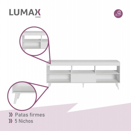 Rack con Panel para TV hasta 65 Pulgadas Blanco