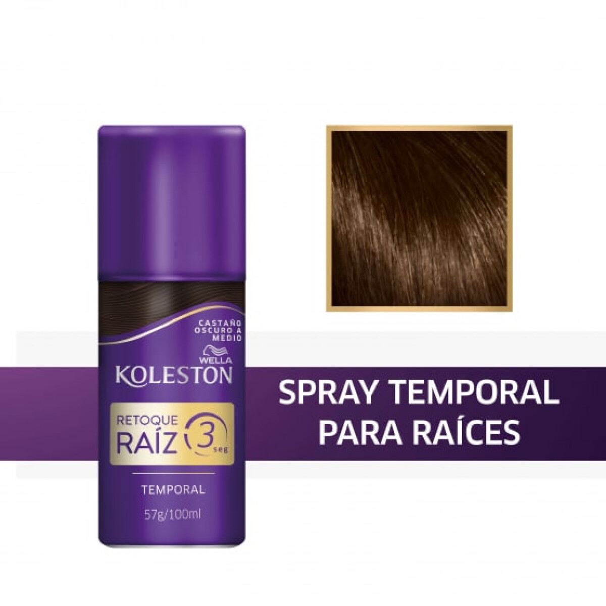 Tinta Koleston Retoque de Raíz 3 Castaño Oscuro Aerosol 100ml – Cobertura Duradera