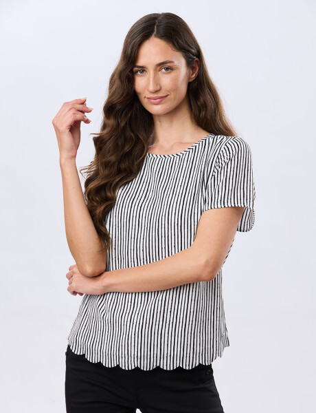 BLUSA CLÁSICA Raya Negra