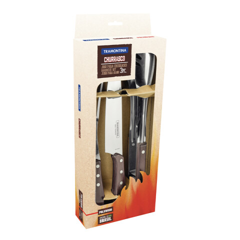 Juego para asado 3 piezas "CHURRASCO" -TRAMONTINA TN7768