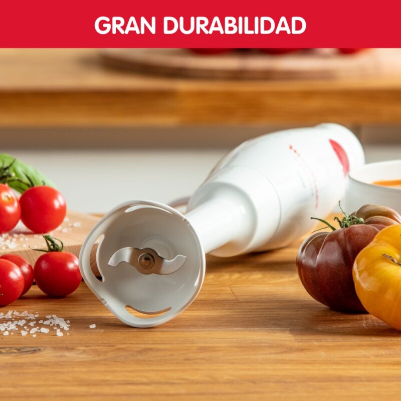 Mixer Moulinex Turbomix | Antisalpicaduras | Cuchillas Zelkrom | Color blanco. Mixer Moulinex Turbomix | Antisalpicaduras | Cuchillas Zelkrom | Color blanco.