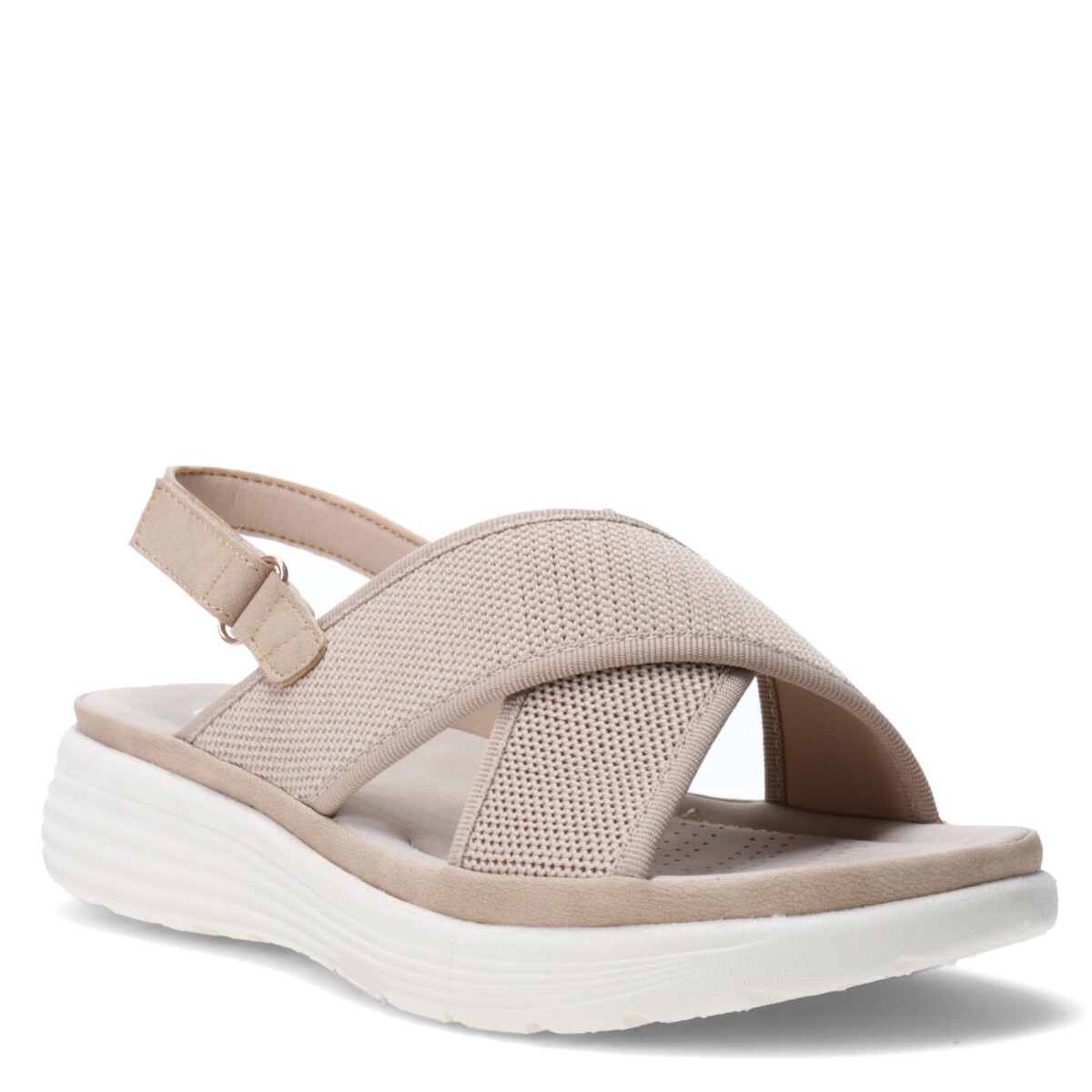 Sandalias de Mujer Lady Confort CHAPELLE con tiras cruzadas - Beige 