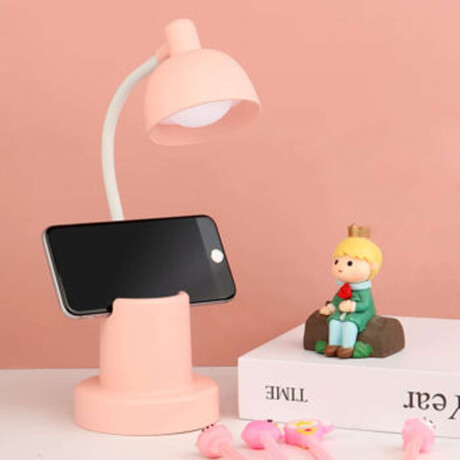 Lámpara veladora de escritorio con portalápices Rosado