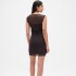 SL MESH RUCHED MINI DRESS LEOPARD