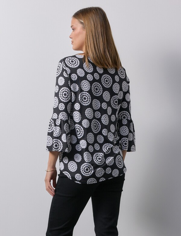 Blusa Printed NEGRO/BLANCO