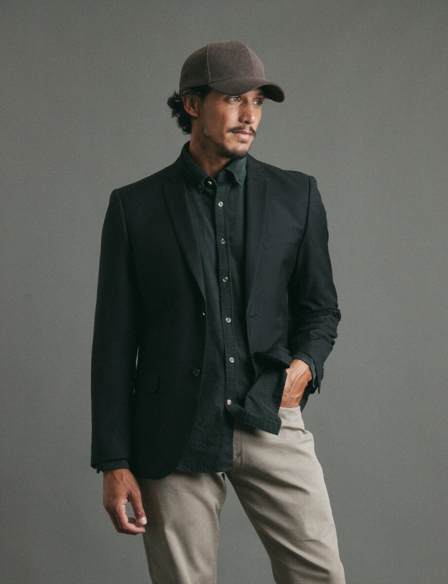 SACO HARRINGTON LABEL - Negro 