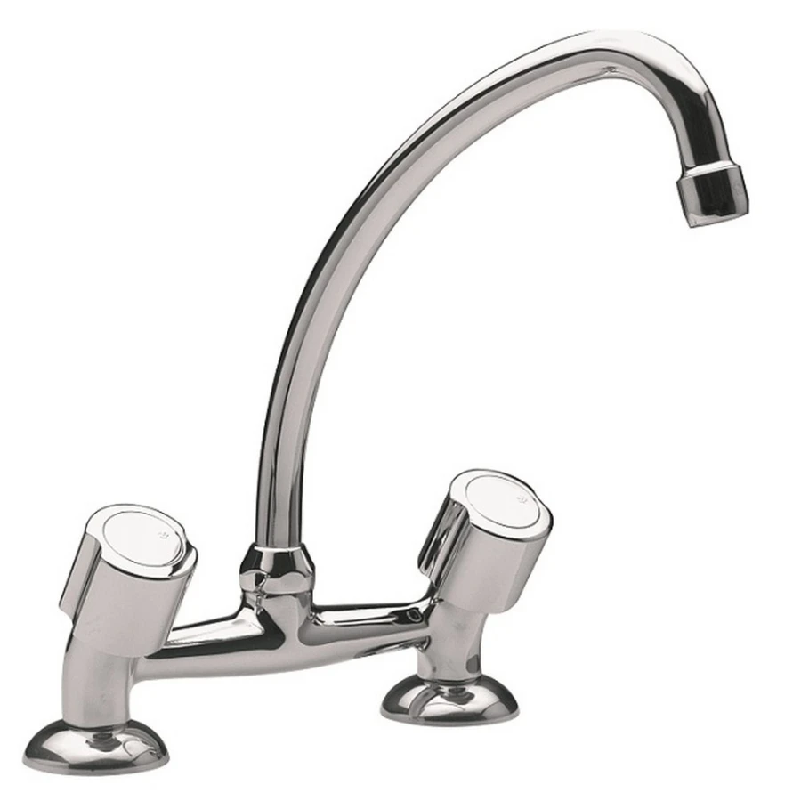 Griferia de Cocina para Mesada Bimando con Pico Movil Cromado Linea Allegro Griferia de Cocina para Mesada Bimando con Pico Movil Cromado Linea Allegro