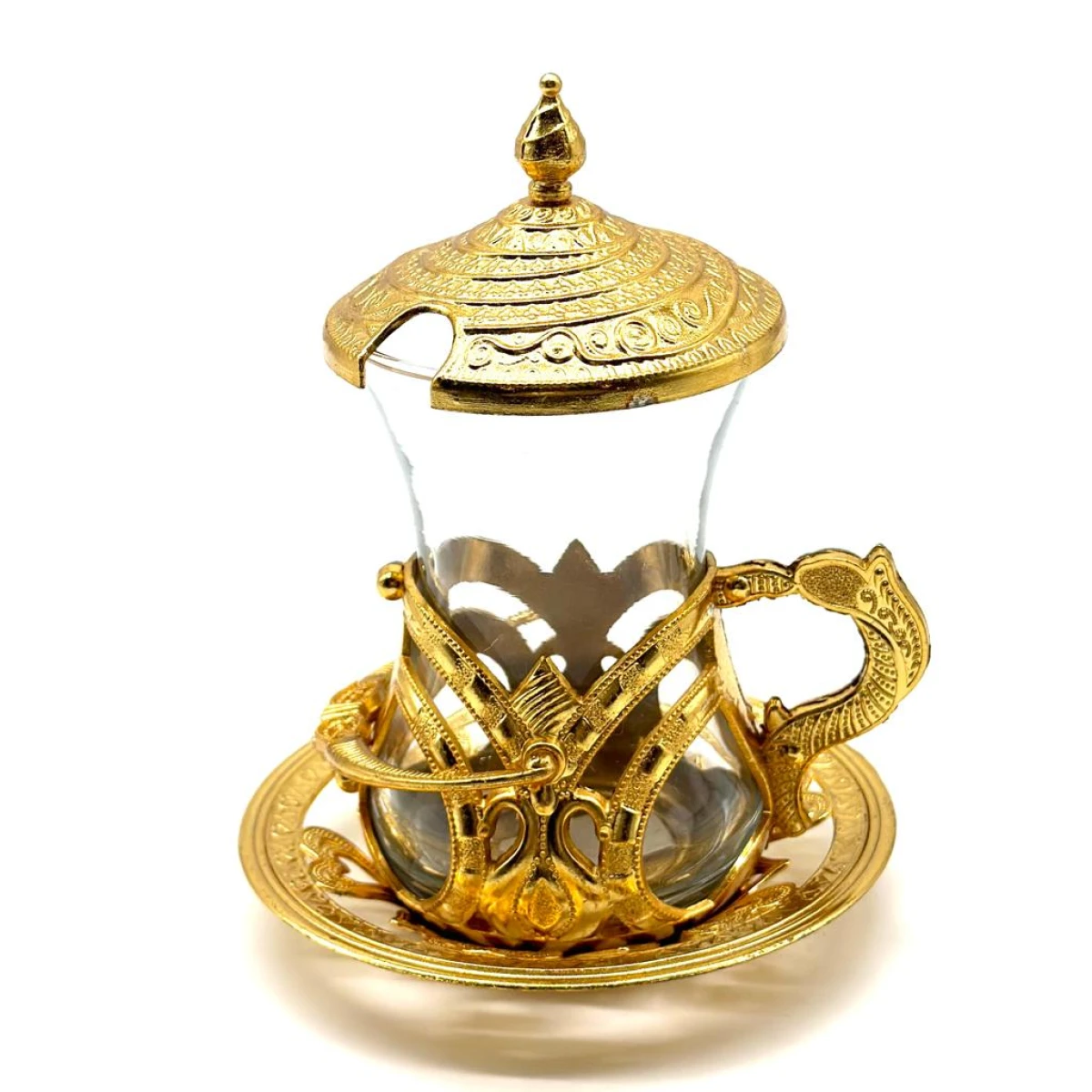 Taza de té metal x 1 - Dorado 