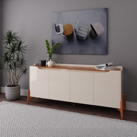 Aparador Studio Off White y Natural