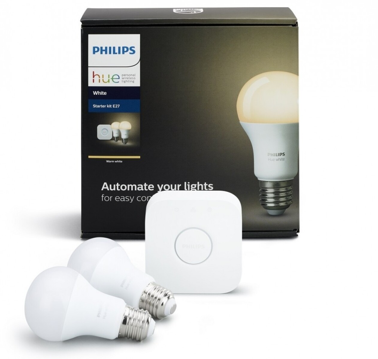 KIT DE INICIO BLANCO 2 LAMPARAS LED BULBO 10W E27 + BIDGE G5 PHILIPS HUE 
