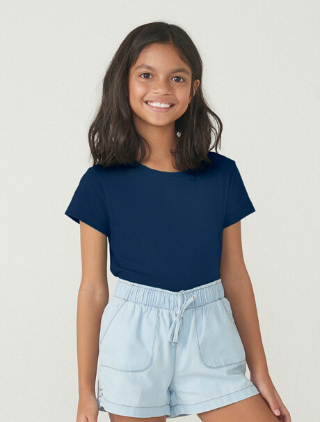 CAMISETA BÁSICA INFANTIL AZUL