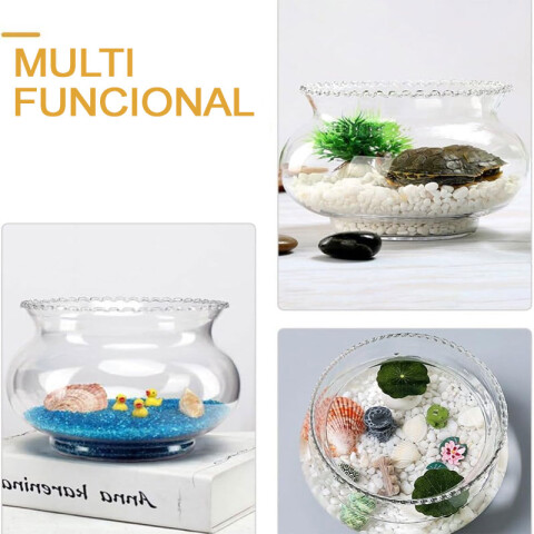 Pecera de vidrio 14x9.5cm Pecera De Vidrio 14x9.5cm