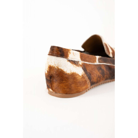 Mocasin Pelo Animal Print Chocolate