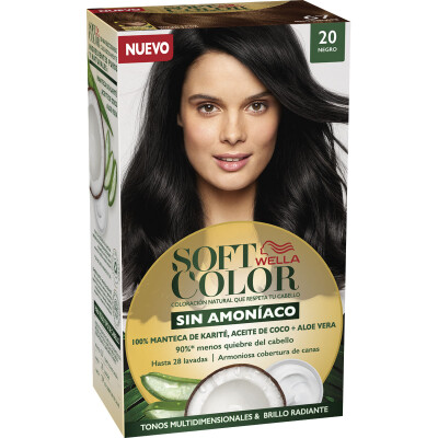 Tinta Wella Soft Color Sin Amoníaco Negro 20 Tinta Wella Soft Color Sin Amoníaco Negro 20