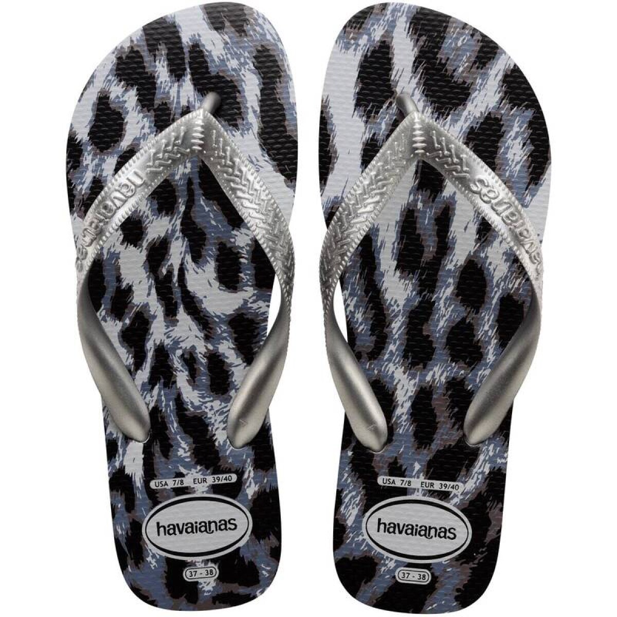 Ojota de Mujer Havaiana Top Animals - Gris Hielo-plata 