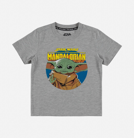 T-shirt de niño Mandalorian GRIS MELANGE