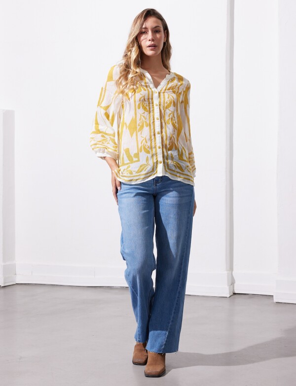 Blusa Gasa MOSTAZA/MULTI