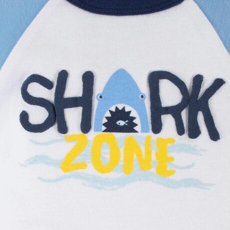 Set x4 Bodies manga corta shark zone