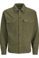 Sobrecamisa Grid Lana Olive Night