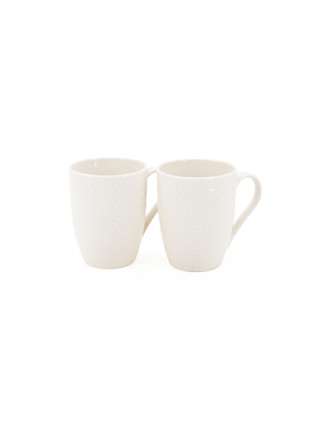 TAZA BLANCA PANAL SET X 2 BLANCO