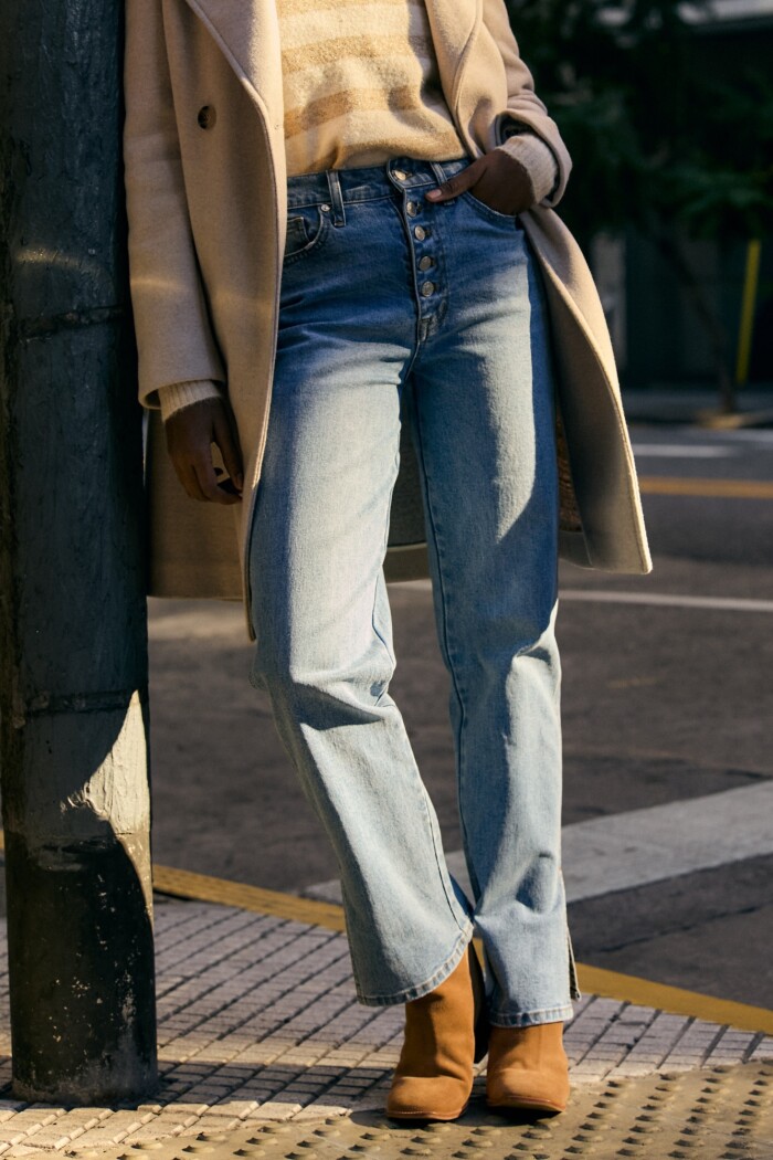 Jean Recto Botones Jean