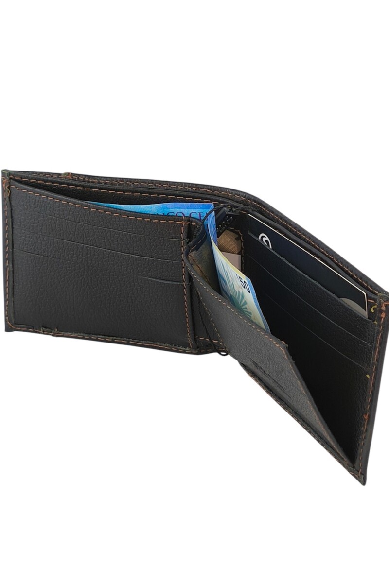 Billetera con triple tarjetero Negro