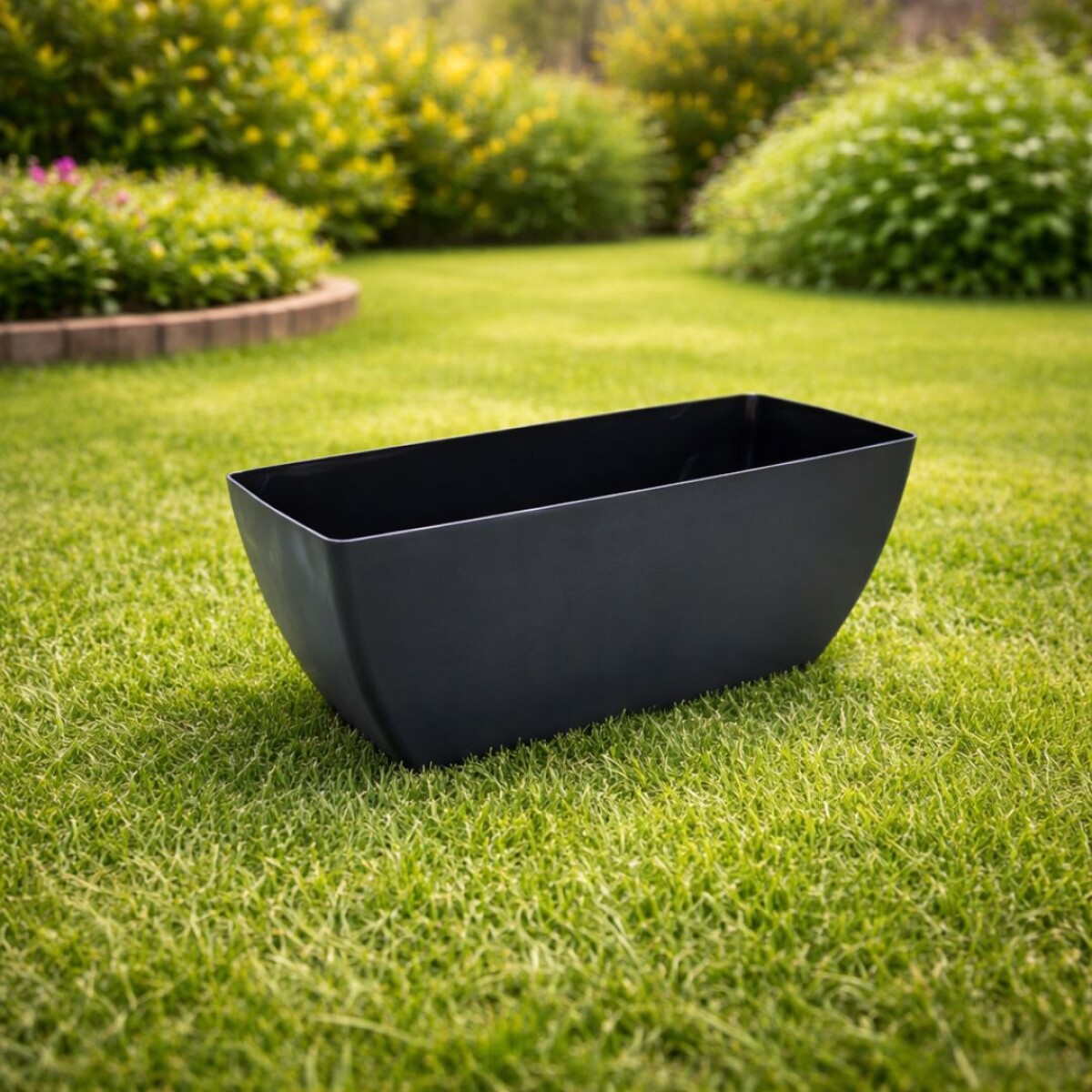 MACETA JARDINERA RECTANGULAR FLORATTA 5,3LTS - NEGRO 