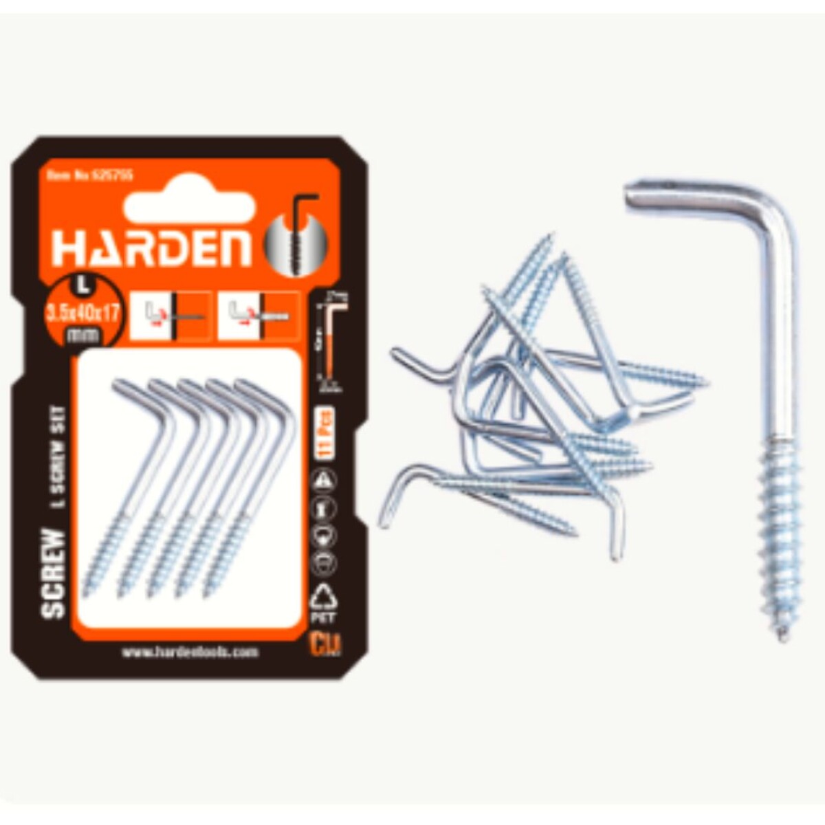 JUEGO DE 11 PITONES RECTOS DE 40 X 3.5 MM HARDEN ++ - N/a 