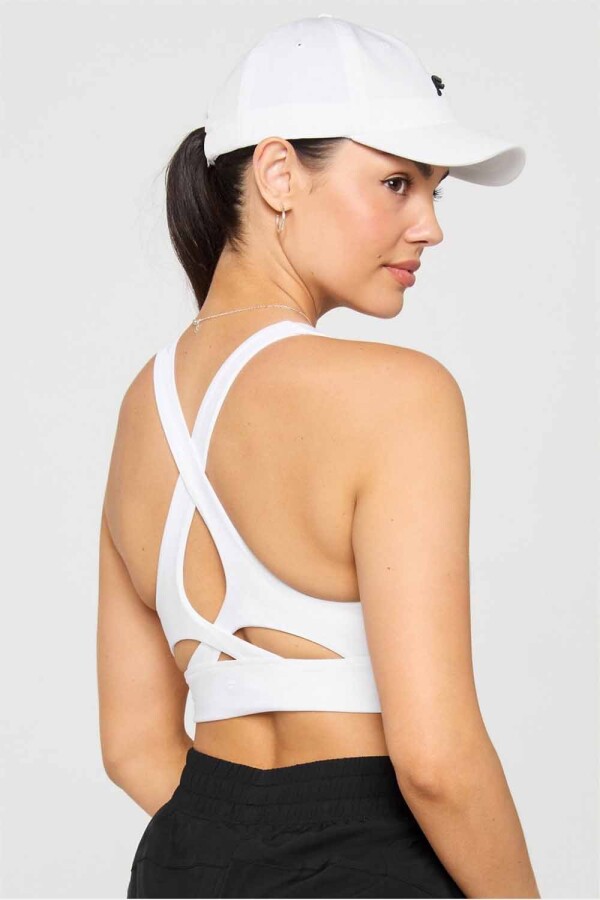 Top No-Bounce High Impact Sports Bra Mujer Classic White/Black