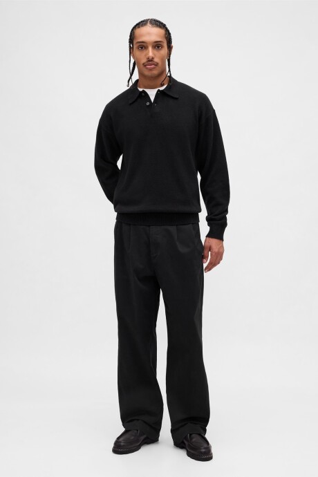 Buzo Tipo Polo Cashsoft Hombre True Black V2 2