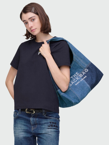 MARC JACOBS - The Patchwoek Denim Sack Bag Alta Automática