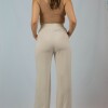 Pantalon Dama Lino Off White