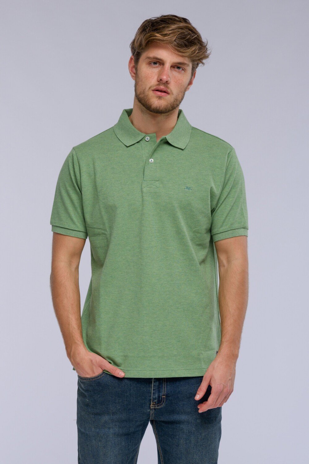 Remera polo pique lisa Lima