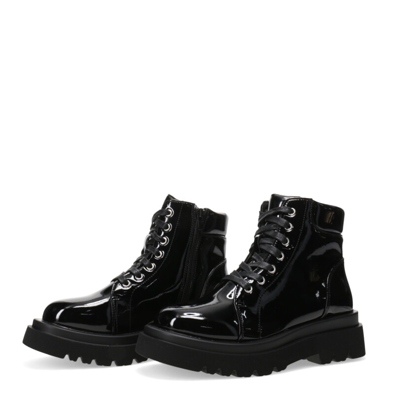 Botas de Mujer Miss Carol PONDS Borcego chato Negro (Charol)