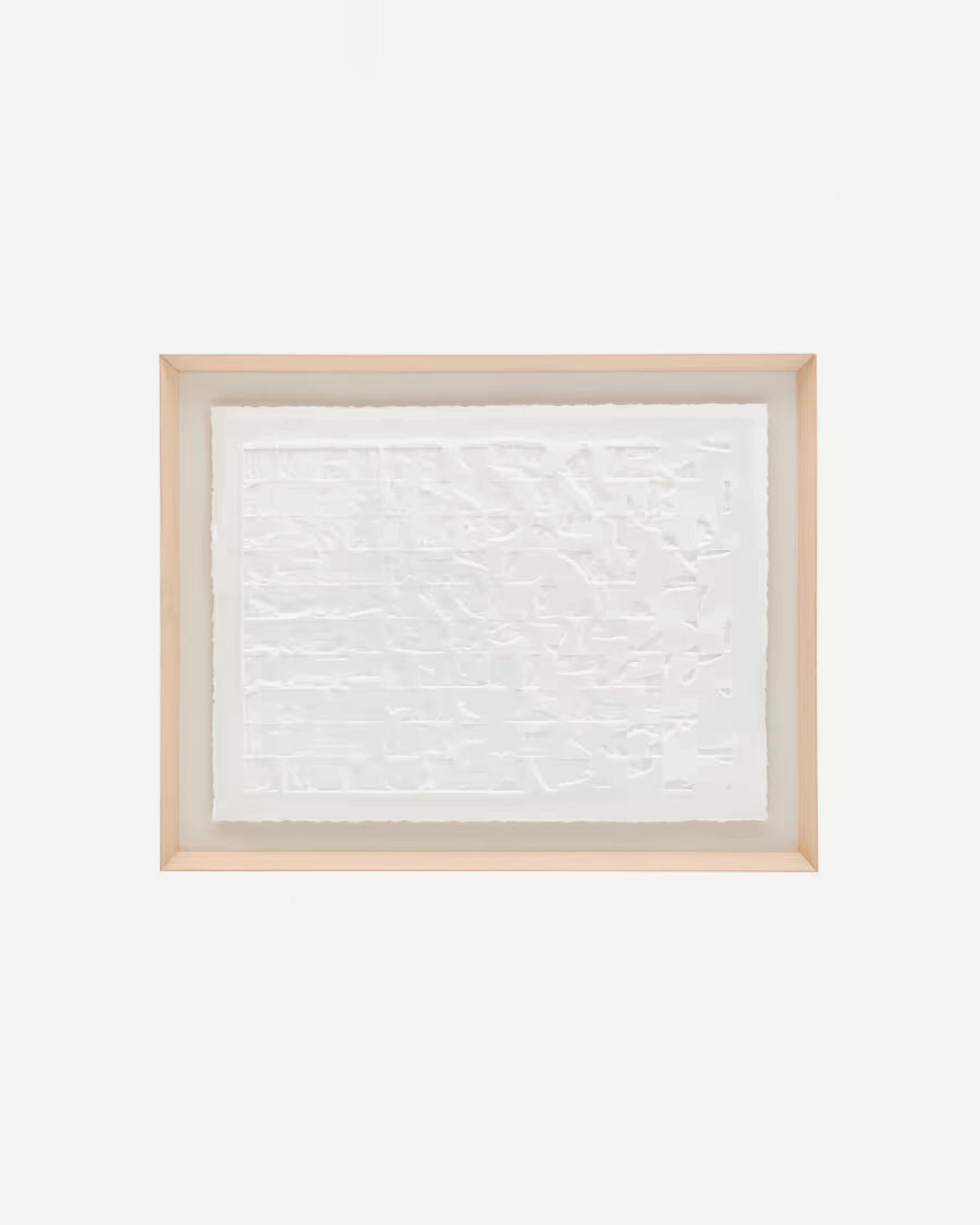 Cuadro Kut de papel maché blanco 90 x 70 cm Cuadro Kut de papel maché blanco 90 x 70 cm
