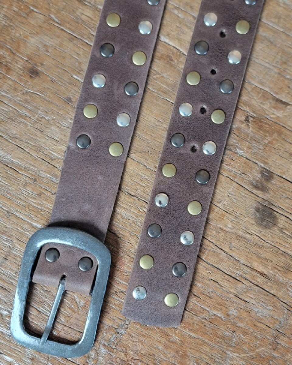 Cinto Snake - Marrón combinado plata 