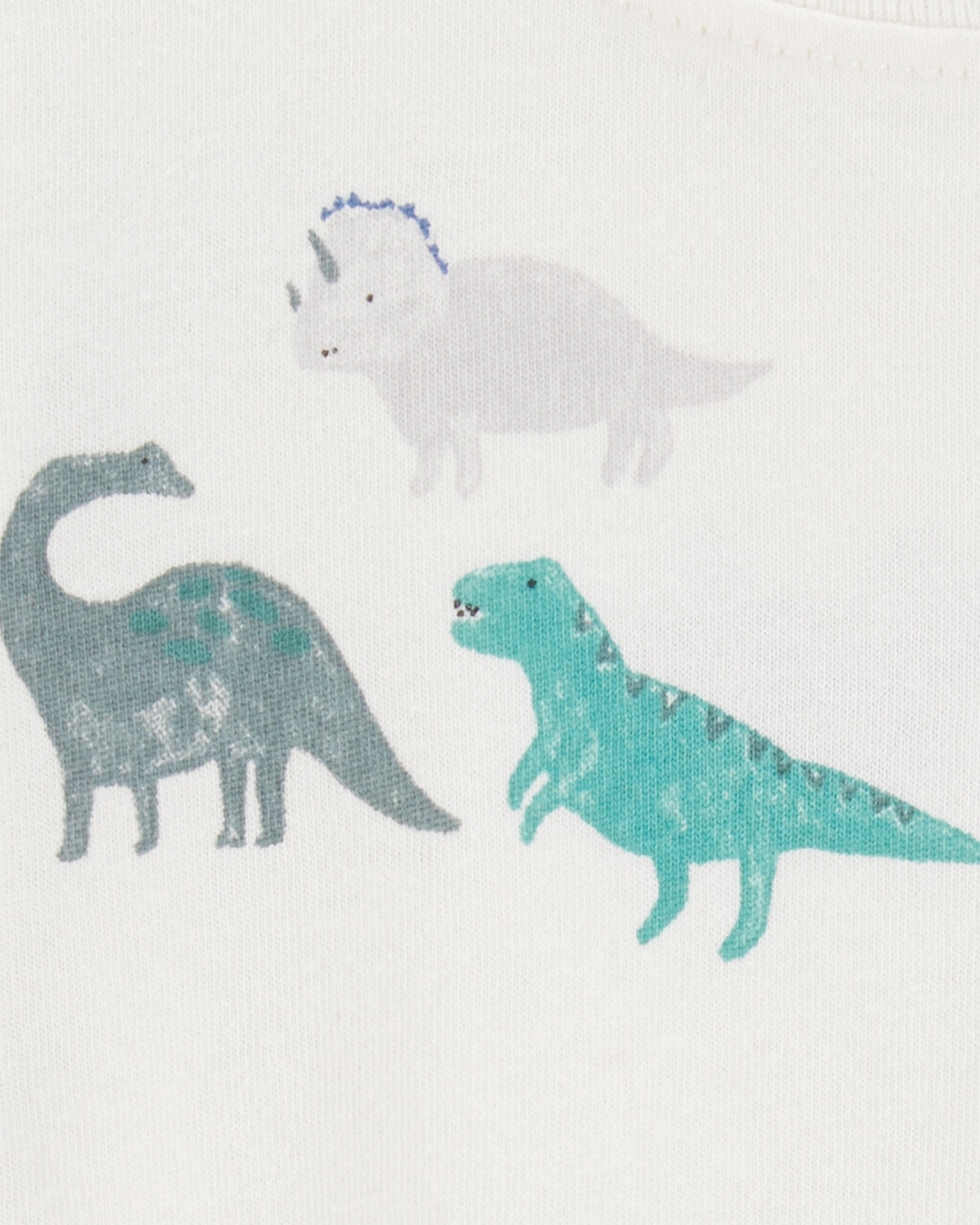 Set dos piezas de algodón, enterito corto y remera, diseño dinos Set dos piezas de algodón, enterito corto y remera, diseño dinos