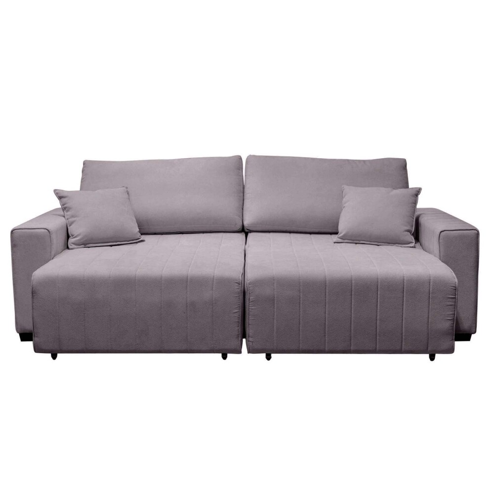 SOFA RETRÁCTIL 3 CUERPOS TELA GRIS CONNECTICUT