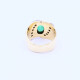 Anillo oro 18k con brillantes y esmeralda. Anillo oro 18k con brillantes y esmeralda.